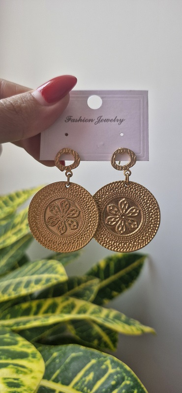 گوشواره استیل حکاکی